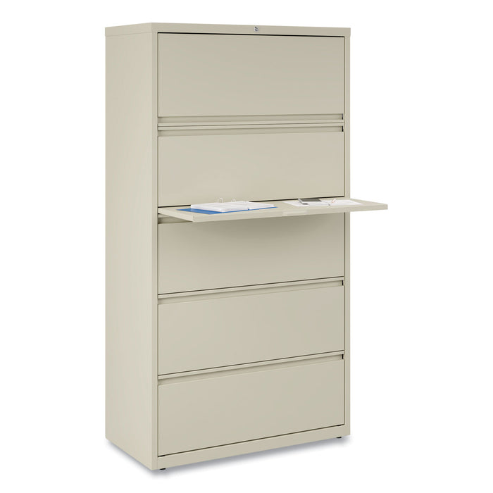 Lateral File, 5 Legal/Letter/A4/A5-Size File Drawers, Putty, 36" x 18.63" x 67.63"