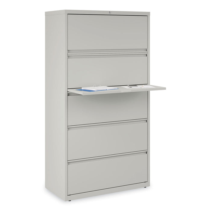 Lateral File, 5 Legal/Letter/A4/A5-Size File Drawers, Light Gray, 36" x 18.63" x 67.63"