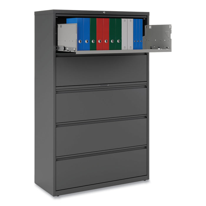 Lateral File, 5 Legal/Letter/A4/A5-Size File Drawers, Charcoal, 42" x 18.63" x 67.63"