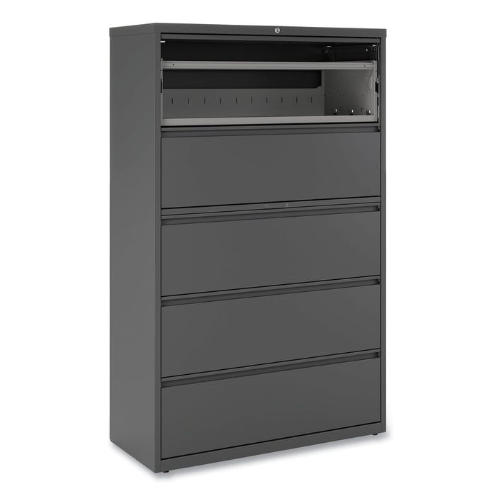 Lateral File, 5 Legal/Letter/A4/A5-Size File Drawers, Charcoal, 42" x 18.63" x 67.63"