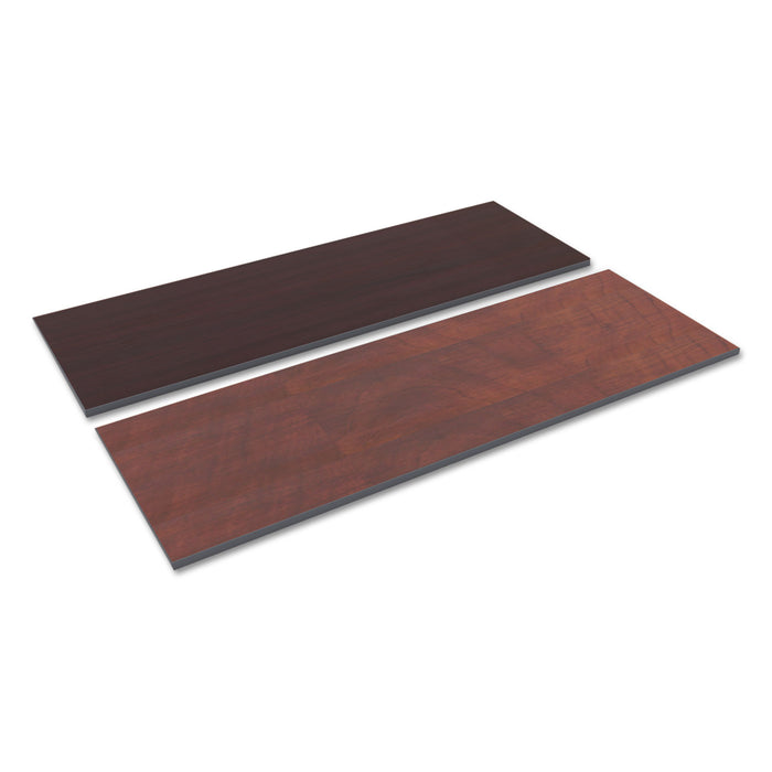 Reversible Laminate Table Top, Rectangular, 71.5w x 23.63,Medium Cherry/Mahogany