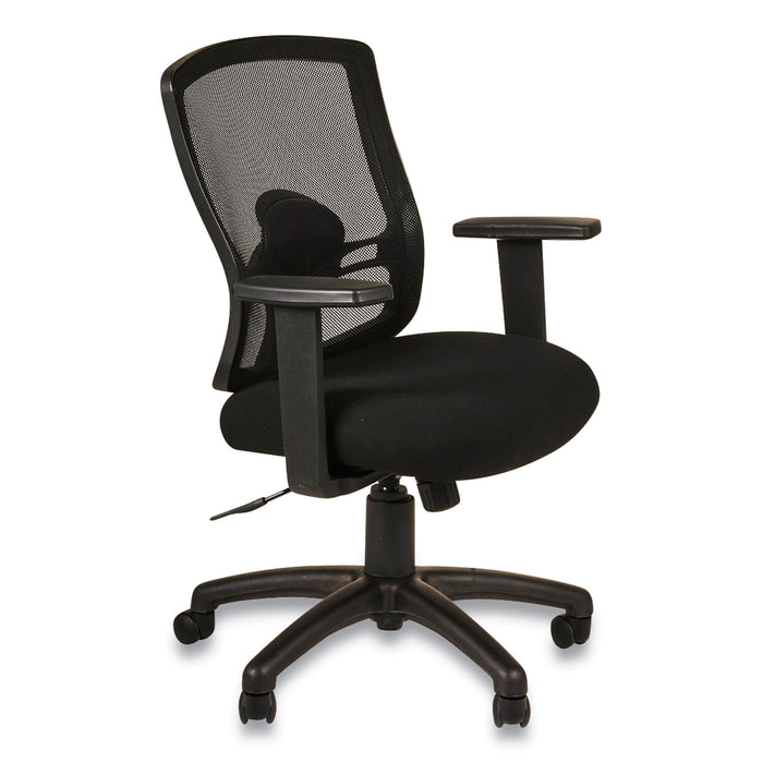 Alera Etros Series Mesh Mid-Back Petite Swivel/Tilt Chair, Supports Up to 275 lb, 17.71" to 21.65" Seat Height, Black