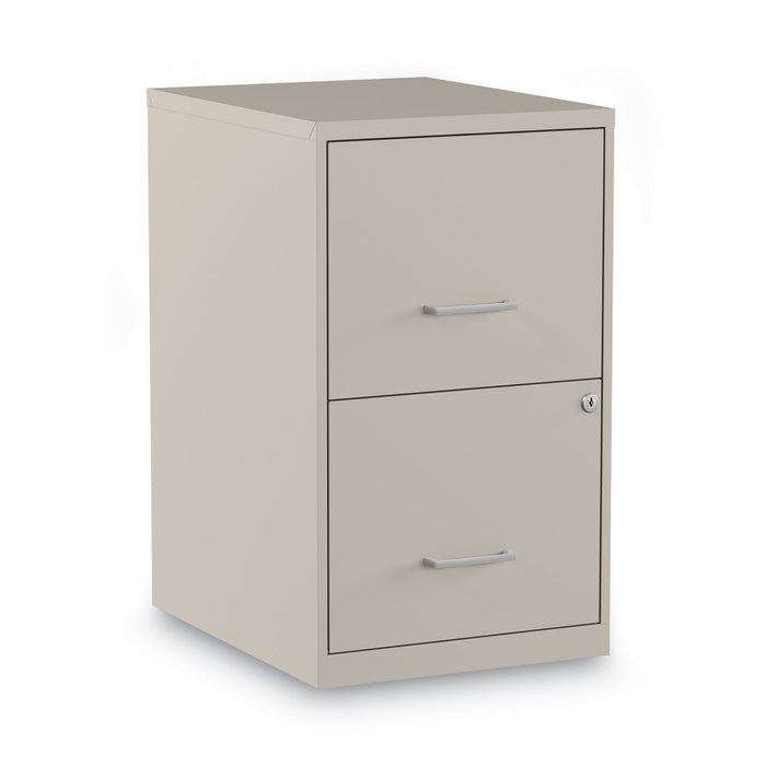 Soho Vertical File Cabinet, 2 Drawers: File/File, Letter, Putty, 14" x 18" x 24.1"