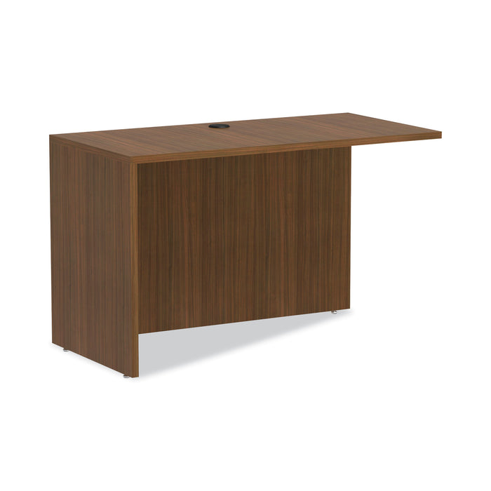 Alera Valencia Series Reversible Return/Bridge Shell, 47.25w x 23.63d x 29.5h, Modern Walnut