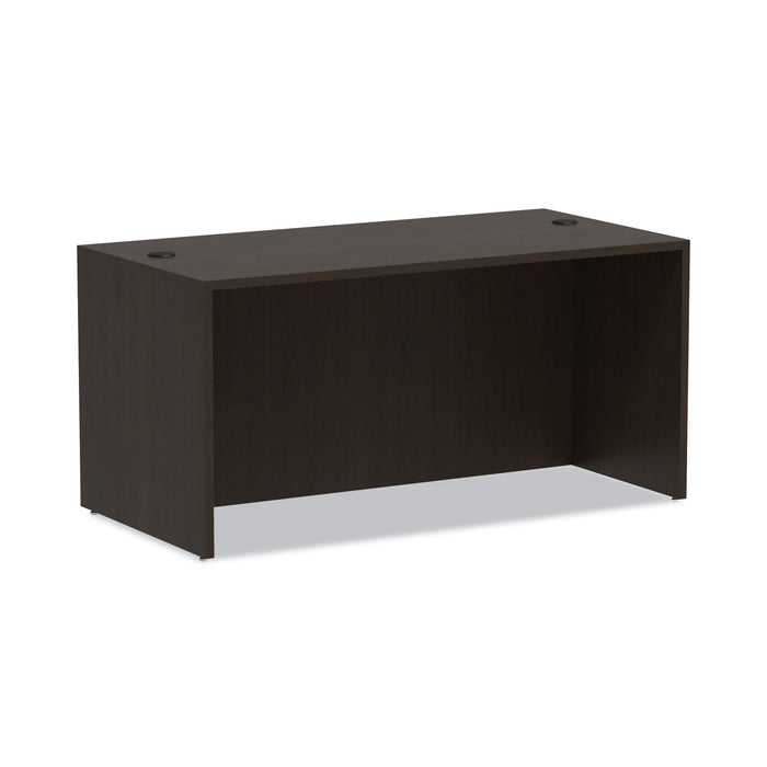 Alera Valencia Series Straight Front Desk Shell, 59.13" x 29.5" x 29.63", Espresso