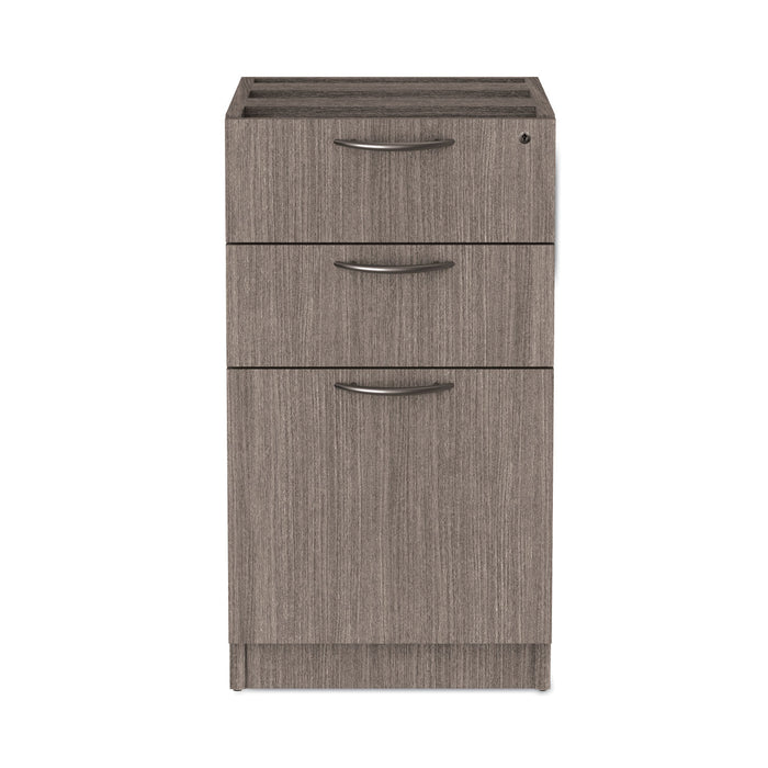 Alera Valencia Series Full Pedestal File, Left/Right, 3-Drawers: Box/Box/File, Legal/Letter, Gray, 15.63" x 20.5" x 28.5"