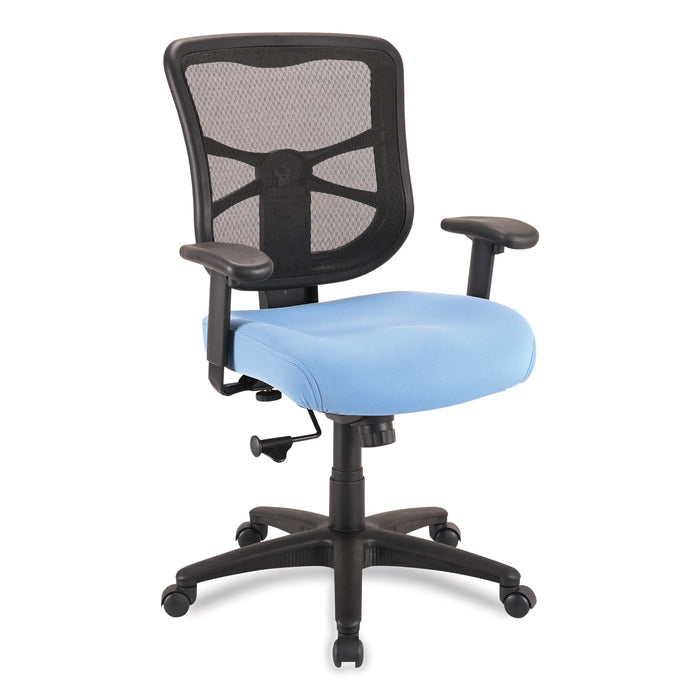 Alera Elusion Series Mesh Mid-Back Swivel/Tilt Chair, Supports Up to 275 lb, 17.9" to 21.8" Seat Height, Light Blue Seat